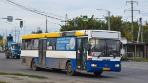 Автобус Mercedes-Benz O405 (АС 645 22). Покатушки по Барнаулу. / Ride on the Mercedes-Benz O405 bus
