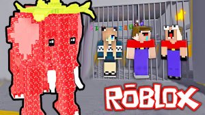 2 НУБА И ДЕВУШКА ПРО СБЕГАЮТ ИЗ ТЮРЬМЫ ИТАЛЬЯНСКИЙ МЕМ КЛУБНИЧНЫЙ СЛОН ИЗ УКРАДИ БРЕЙНРОТ В РОБЛОКС