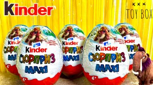 😱Это Провал! Новая Коллекция от Kinder Сюрприз MAXI 🦣 МАМОНТЫ — Распаковка больших яиц! 🎁