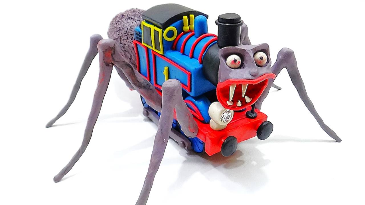 ЛЕПИМ СТРАШНЫЙ ПАРОВОЗИК ТОМАС