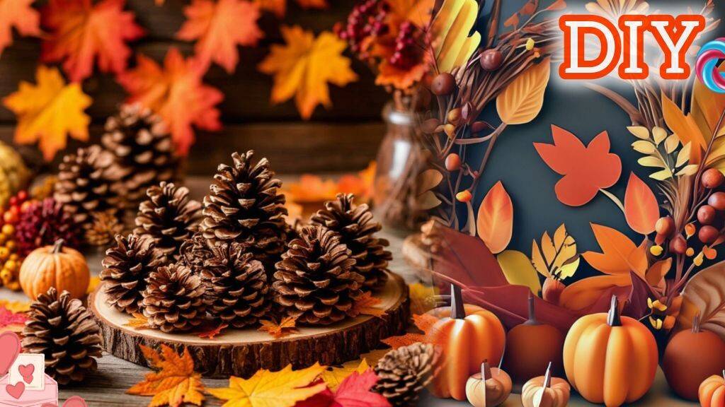 🍁ОСЕННЯЯ ПОДЕЛКА Своими руками🍂 Из простых Природных материалов. Осенняя композиция или поделка.