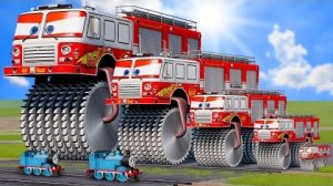 Большая и Маленькая Пожарная машина Lightning Mcqueen с Двойными пильными колесами Monster vs Train