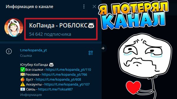 КАК Я ПОТЕРЯЛ ТЕЛЕГРАМ КАНАЛ😱 КоПанда