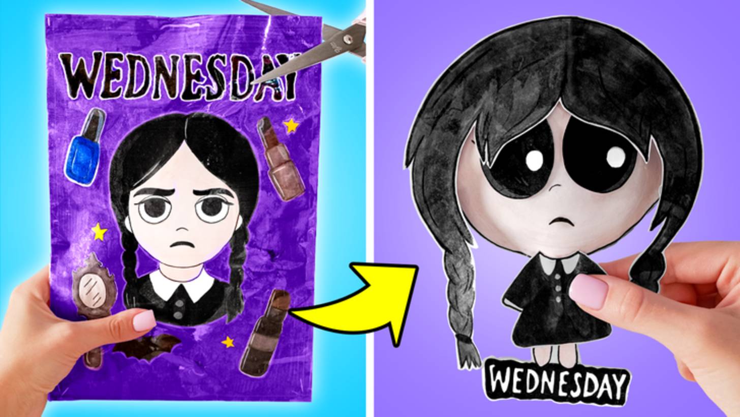 Сделай сам 🕷️ Среда: слепые пакетики и зловещий спа-макияж 💄✨ смотреть онлайн