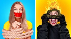 Челлендж «Один дома» 🏠 Весёлые ловушки для самозащиты и трюки от 123 GO! 😂✨