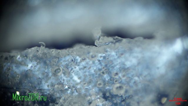 Эпоксидная смола + Полисорб: химическая реакция с поляризационным микроскопом