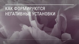 Как формируются негативные установки