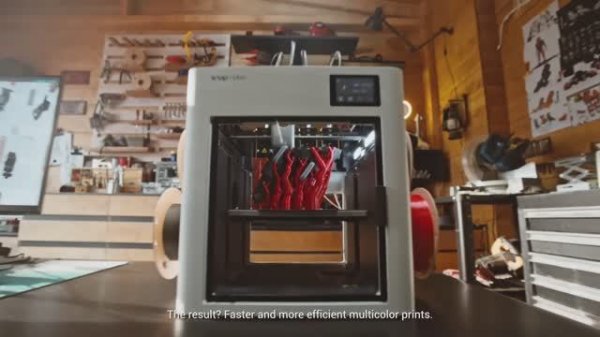 Цветной 3D-принтер Snapmaker U1 в 5 раз больше скорости, в 5 раз меньше отходов