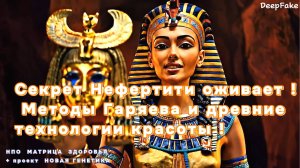Секрет Нефертити оживает ! Методы Гаряева и древние технологии красоты !