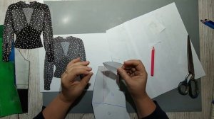 Моделирование. Блуза из шифона с высокой талией. Выкройка № 1836.