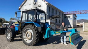 Обзор грейдерного поворотного отвала на МТЗ