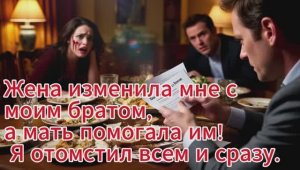 Жена изменила мне с моим братом, а мать помогала им! Я отомстил всем и сразу.