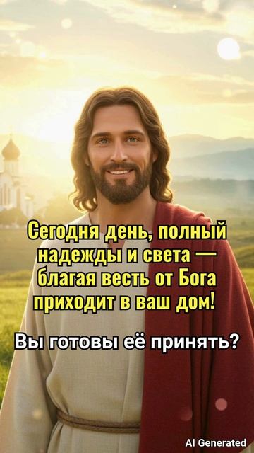Сегодня день, полный надежды и света — благая весть от Бога приходит в ваш дом! смотреть онлайн