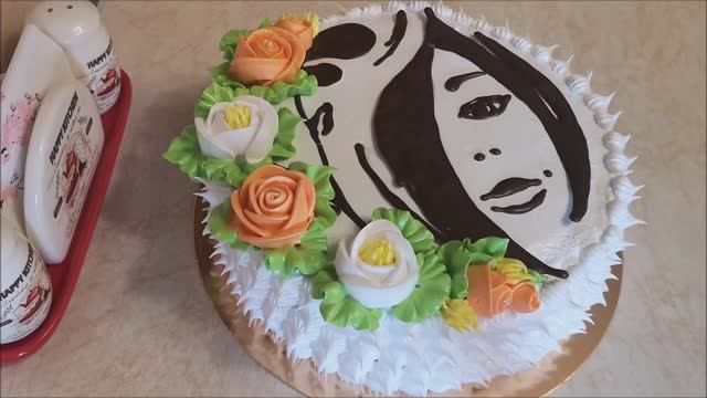 Торт для женщины на юбилей Торт ЖЕНСКИЙ ДЕВУШКА с ЦВЕТАМИ Украшение торта кремом смотреть онлайн