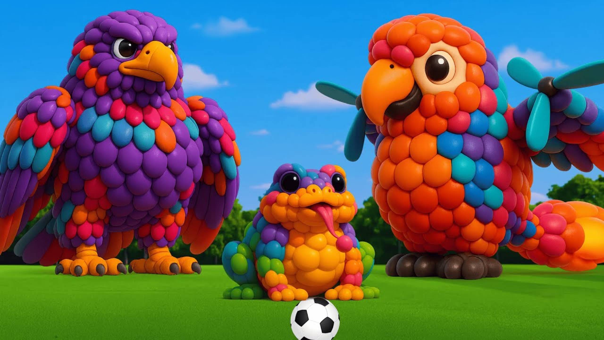 Мультик про ЖИВОТНЫХ| Клоун и шарики - смотреть мультики| мультики для детей смотреть онлайн