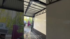 Навес односкатный с зашивкой торцов