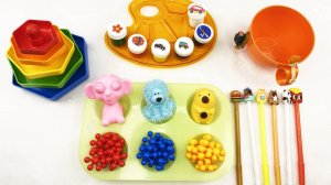 Мультики для Детей. Как сделать яркие цветные бусинки. Мультики залипалки для малышам