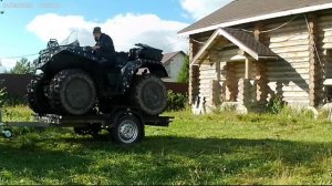 Квадроцикл Т9 Мини. 
Погрузка-разгрузка на прицеп одному.