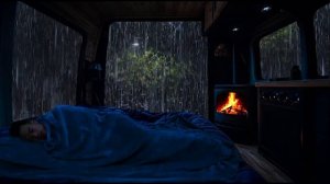 Дождливые звуки с громом и камином 🔥 идеально для чтения и релакса