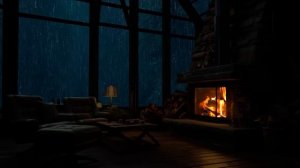 Звуки дождя и камина 🔥 Уютная атмосфера мансарды для глубокого сна и релаксации