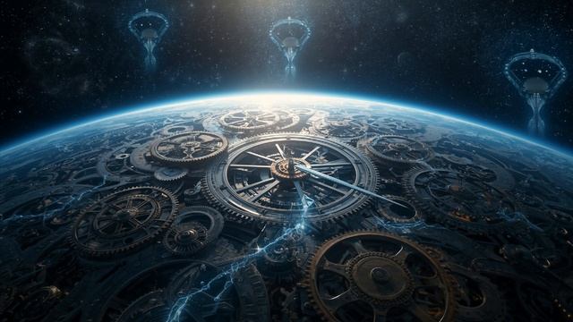Clockwork Planet In Cosmos ⚙️ 2-Hour Sci-Fi Ambience ｜ Starlight Rivers ｜ Upside-Down Hourglasses