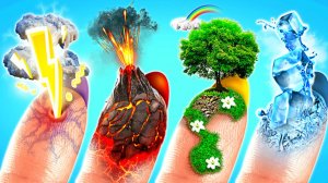 Четыре элемента в реальной жизни 👀 Земля, вода, огонь и воздух 🌍🔥💨💧