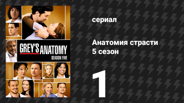 Анатомия страсти 5 сезон 1 серия «Сны обо мне (Часть 1)» (сериал, 2008)
