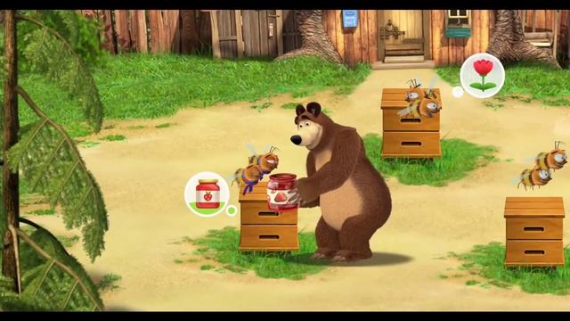 Маша и Медведь ! игра про фермерскую лавку. собери и продай урожай! смотреть онлайн