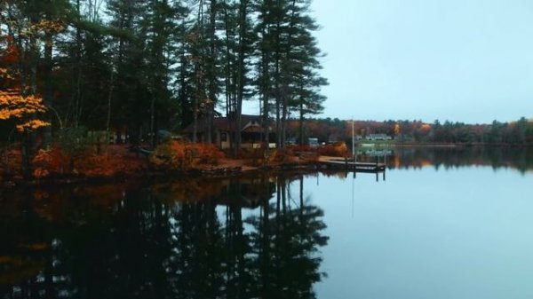 Peaceful Rainy Autumn Escape to a Cozy Lakeside Cabin