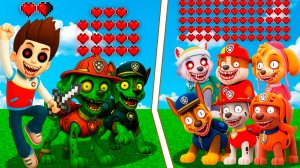 КТО САМЫЙ СИЛЬНЫЙ ЩЕНЯЧИЙ ПАТРУЛЬ В МАЙНКРАФТ? БИТВА ЗОМБИ против ХОРРОР ВЕРСИИ МУЛЬТИК!