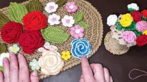 Вяжем цветы-розы крючком МК