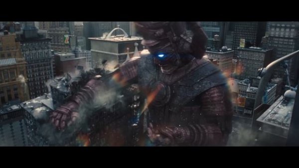 Сцена боя Галактуса против Фантастической Четвёрки