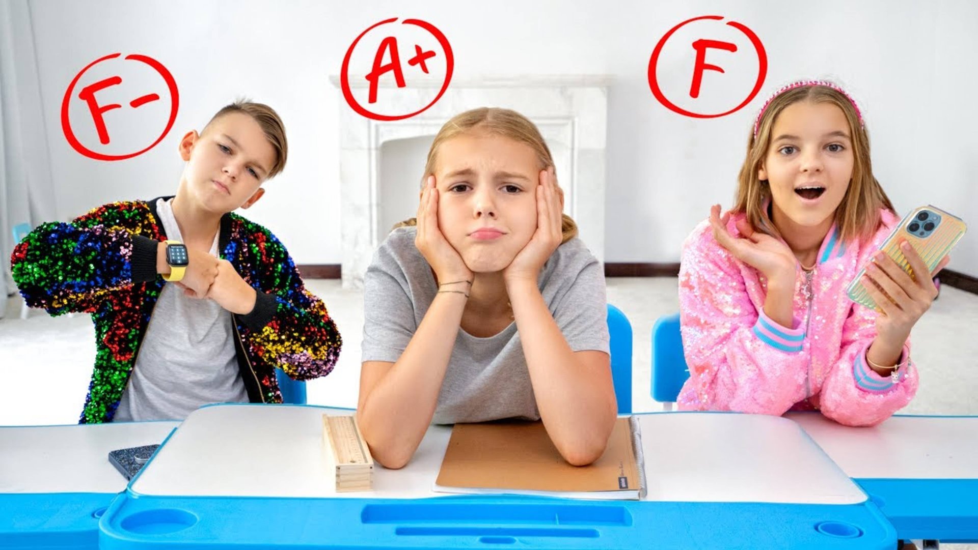 Five Kids show that knowledge at school is the most important thing смотреть онлайн