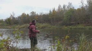 Ловля ЩУКИ на ЖИВЦА с берега! Рыбалка в октябре 2022!