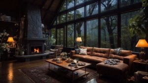 Уютный лес 🌲 успокаивающие звуки дождя для медитации и глубокого сна