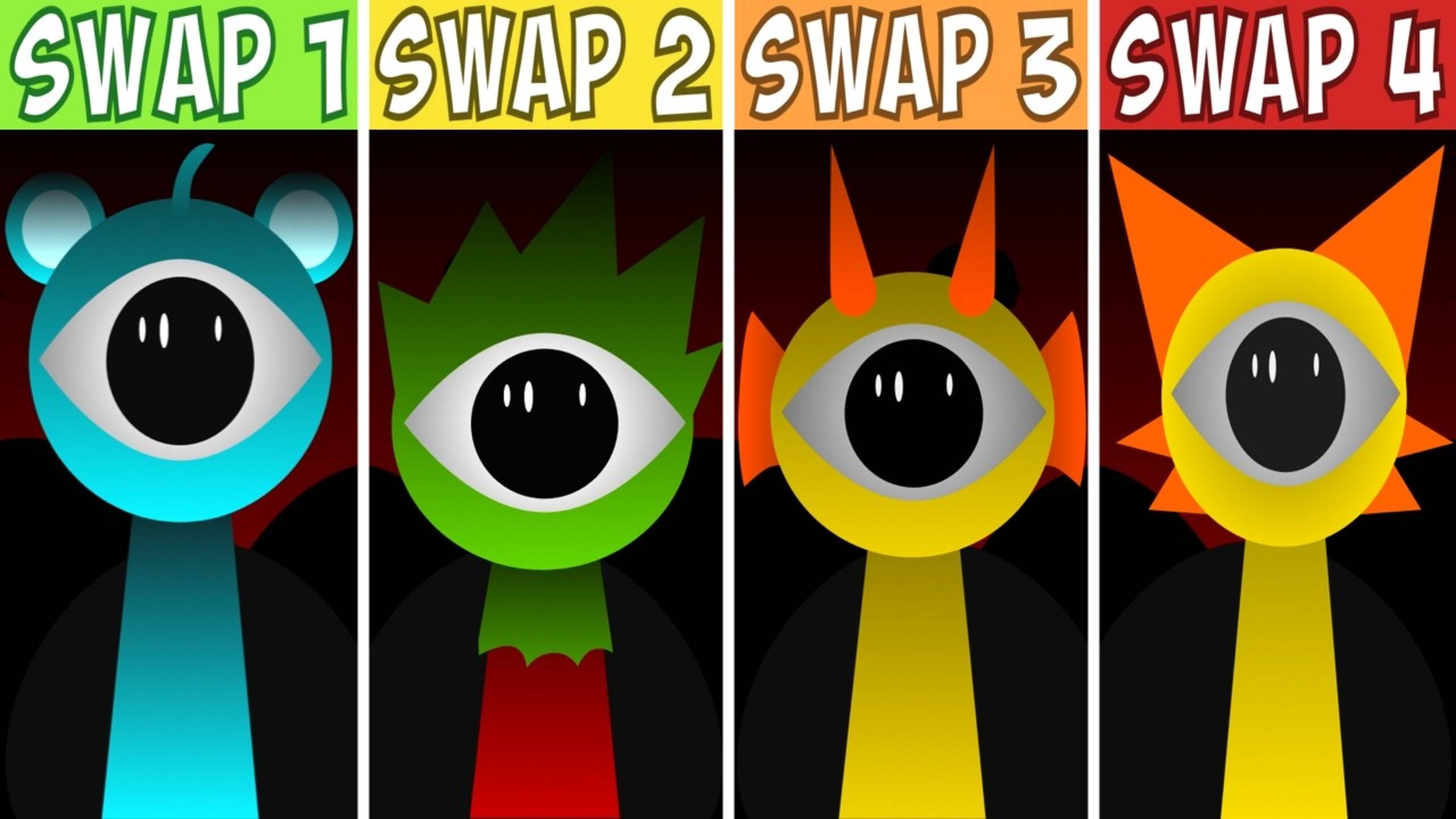 ⚡ SWAP 1 VS 2 VS 3 VS 4 — Полная битва Sprunki! | Incredibox#sprunki #swap #incredibox #vsbattle смотреть онлайн