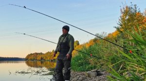 Хитрые Волховские Лещи. Фидер на реке осенью.