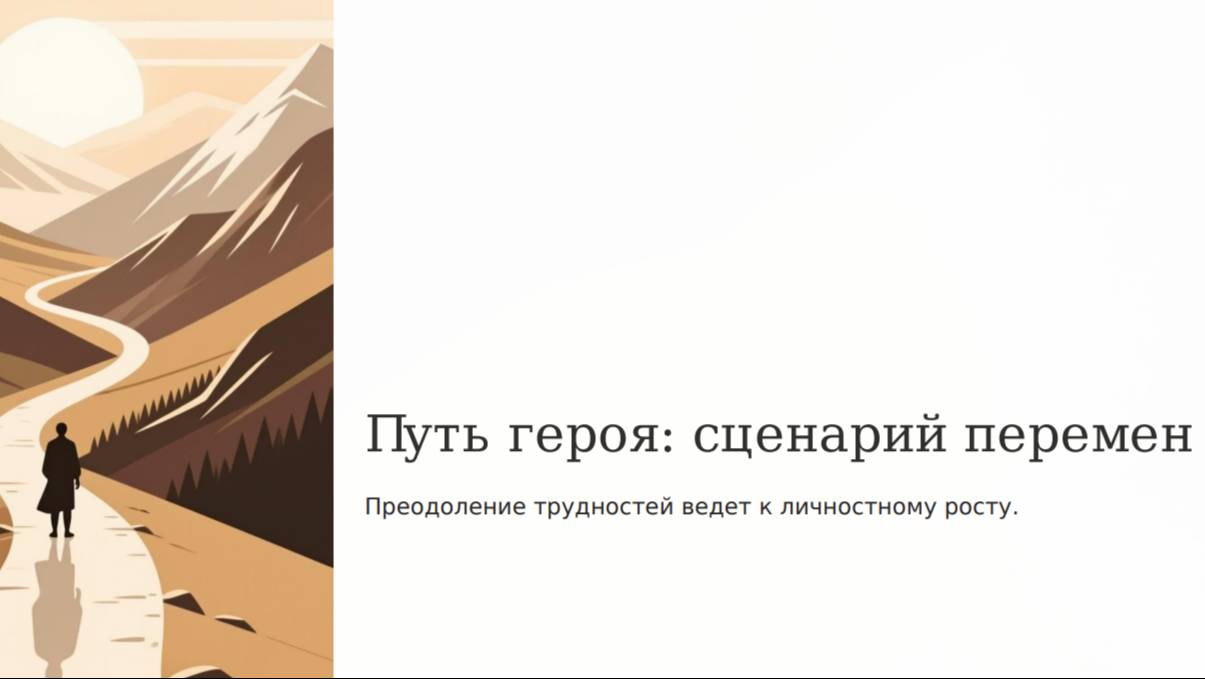 ПУТЬ ГЕРОЯ: СЦЕНАРИЙ ПЕРЕМЕН