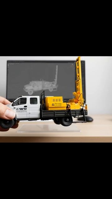 Миниатюрная модель буровой установки УБШМ #automobile #буровоеоборудование #ии смотреть онлайн