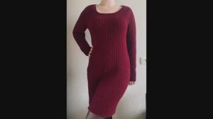 Вязаное платье спицами