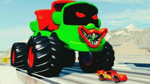 МОНСТР ТРАК КЛОУН ПРОТИВ МАШИНОК МОЛНИЯ в BEAMNG