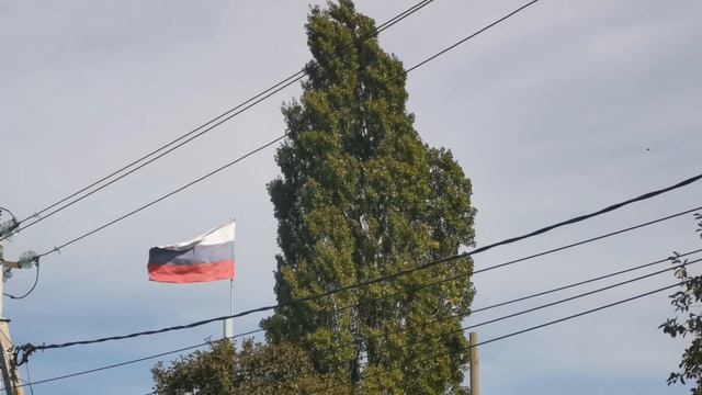 Флаг развевается на ветру