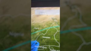 Маршрут из Аддиса Абебы в Аккру на карте в 3Д