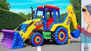 Мультики для детей. Трансформация воздушных в животных и машинки с клоуном. Мультики для малышей