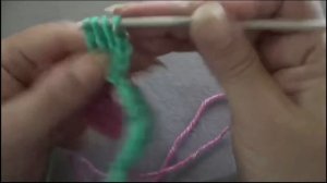 Баварское вязание полосой