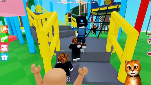 ПОЛ ЭТО ЛАВА В РОБЛОКС ! КОТ СИМБА ИГРАЕТ В ПОЛ ЭТО ЛАВА !