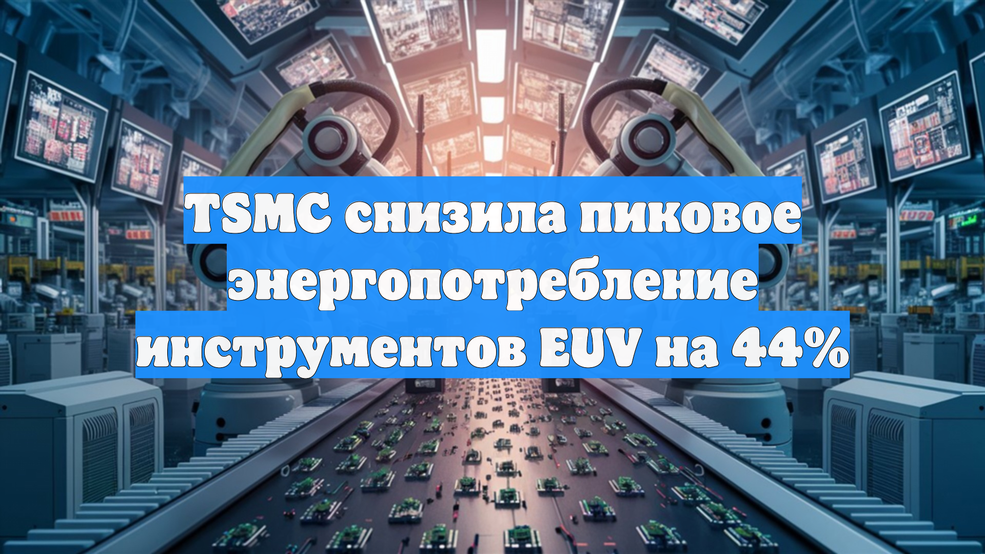 TSMC снизила пиковое энергопотребление инструментов EUV на 44%
