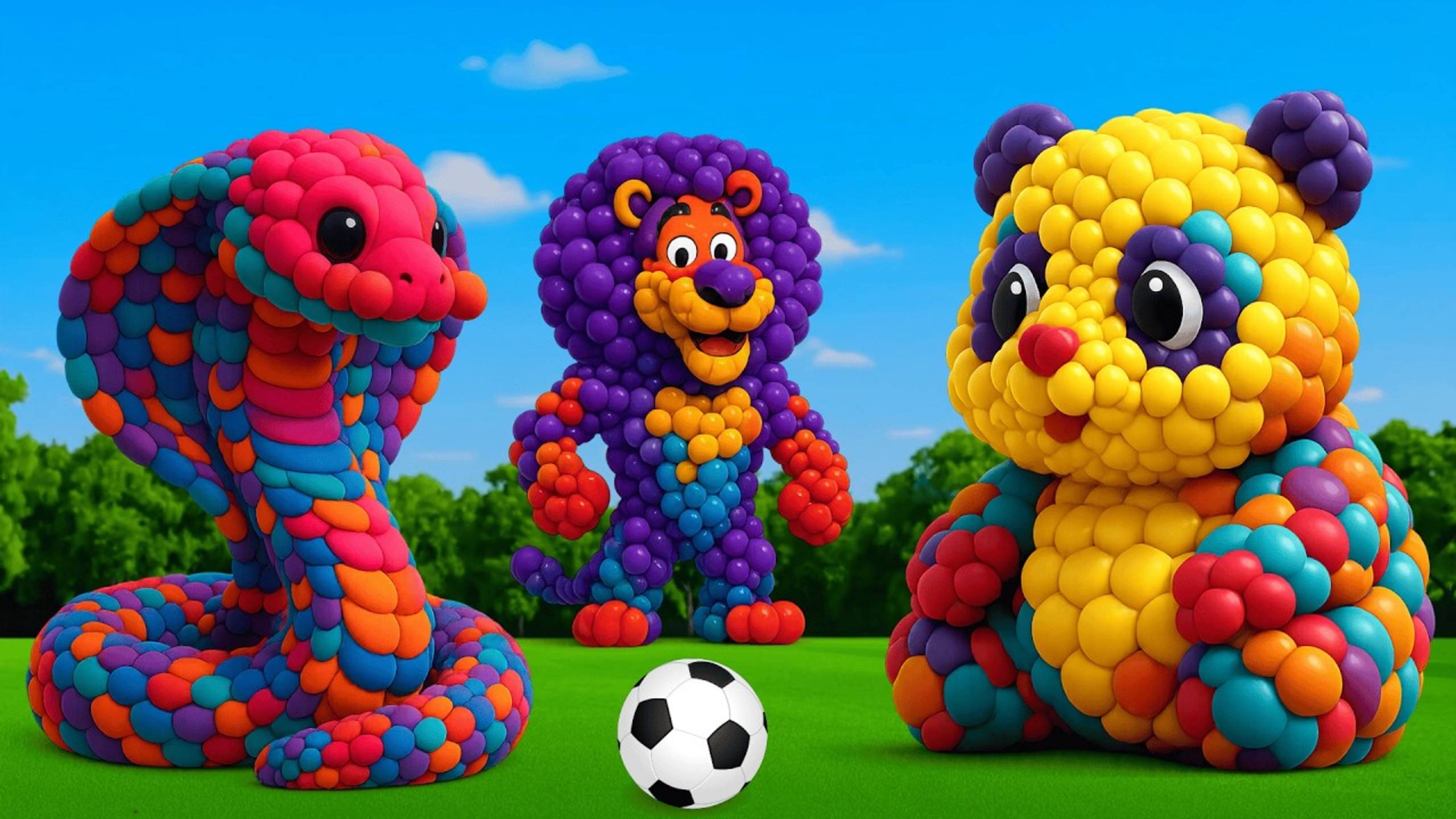 Мультик про ЖИВОТНЫХ| Змея и Панда - смотреть мультики| мультики для детей