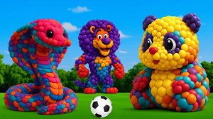 Мультик про ЖИВОТНЫХ| Змея и Панда - смотреть мультики| мультики для детей