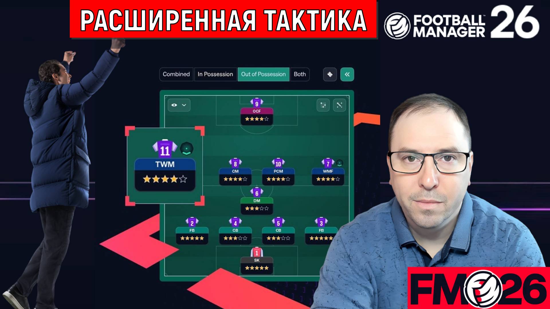 Football Manager 26 Расширенная тактика. FM26 владение мячом и без него.